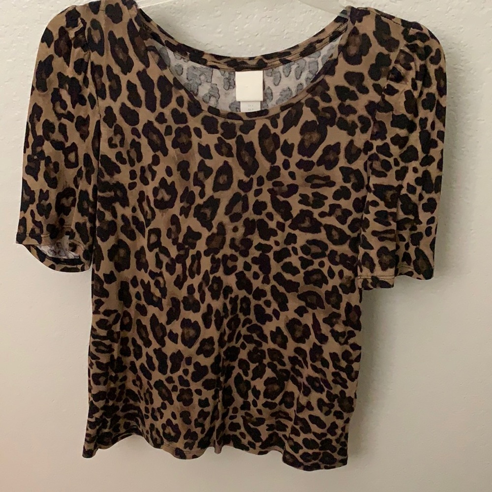 H&M cheetah print top